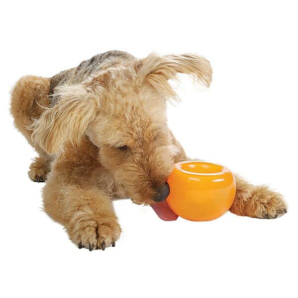 Outward Hound Petstages Snoop Treat Dispenser Ball Orange 3.75"