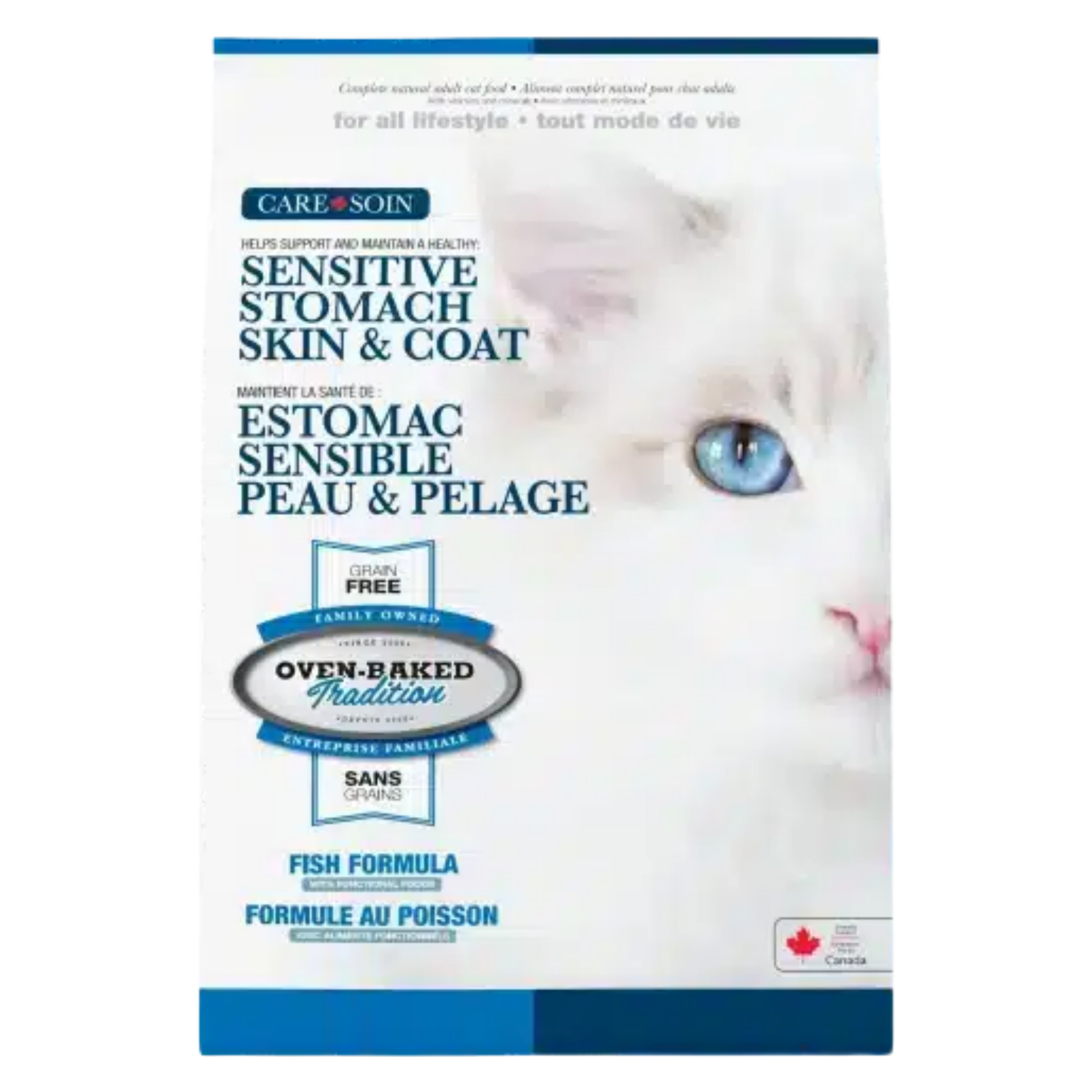 Oven Baked Tradition Care Cat Sensitive Stomach Skin & Coat Fish Formula 5lb/2.27kg