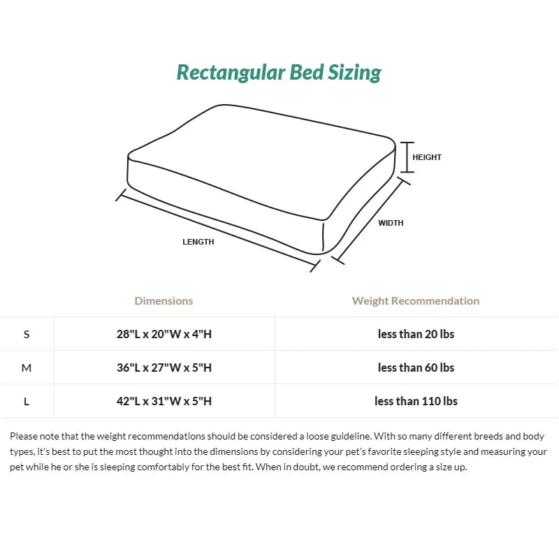Play Rectangular Bed Blue Dogs Dream Medium