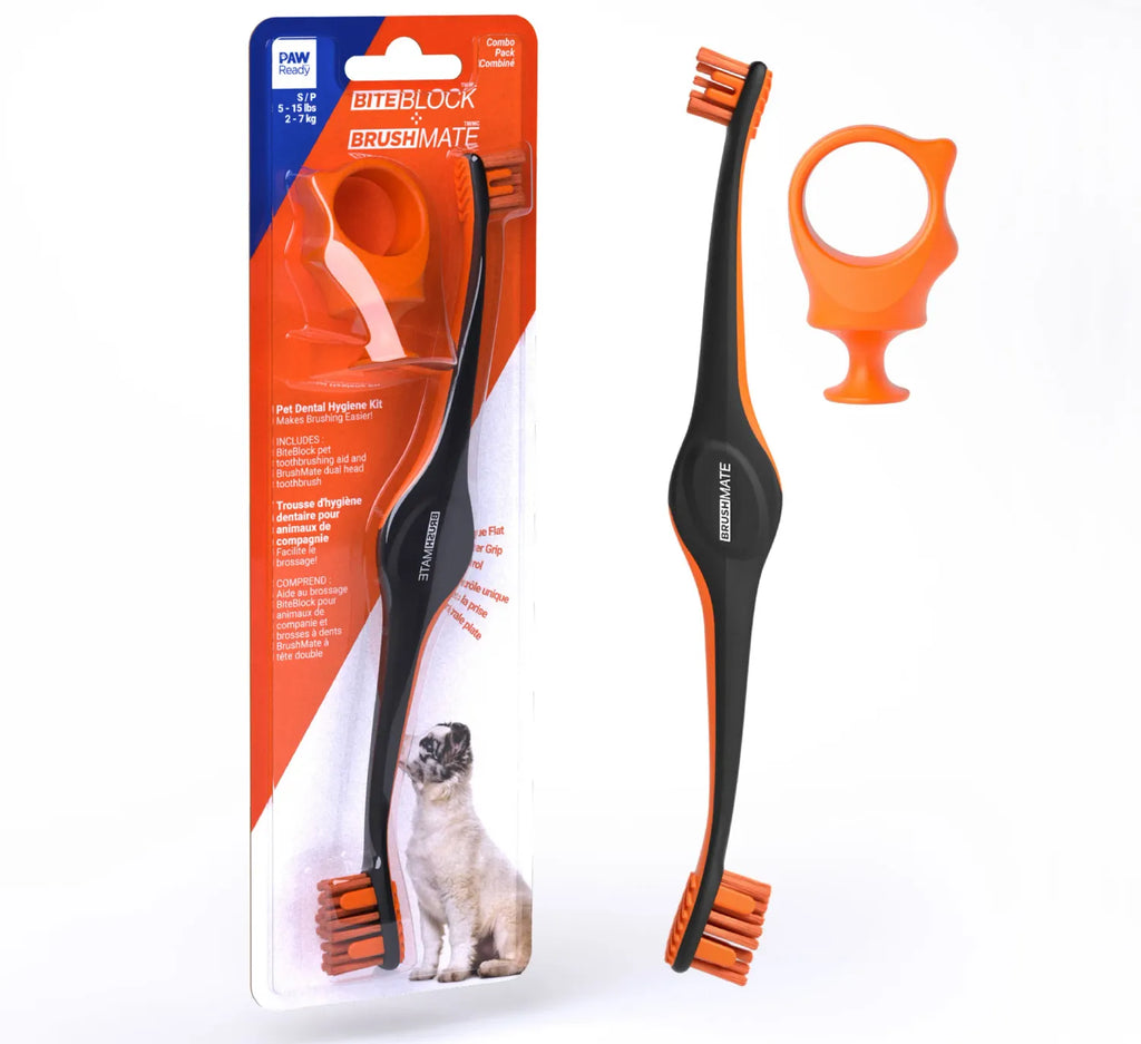 Paw Ready Brushmate Premium Toothbrush With Bite Block Small