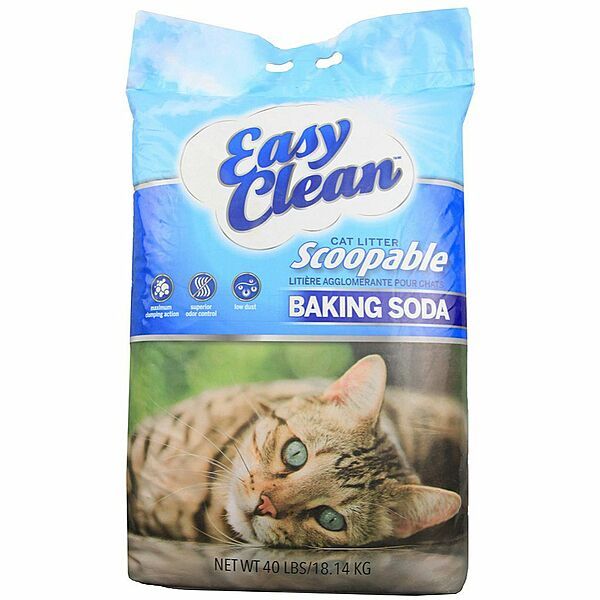 Pestell Easy Clean Scoopable Clay Cat Litter With Baking Soda 40Lb/18.14Kg