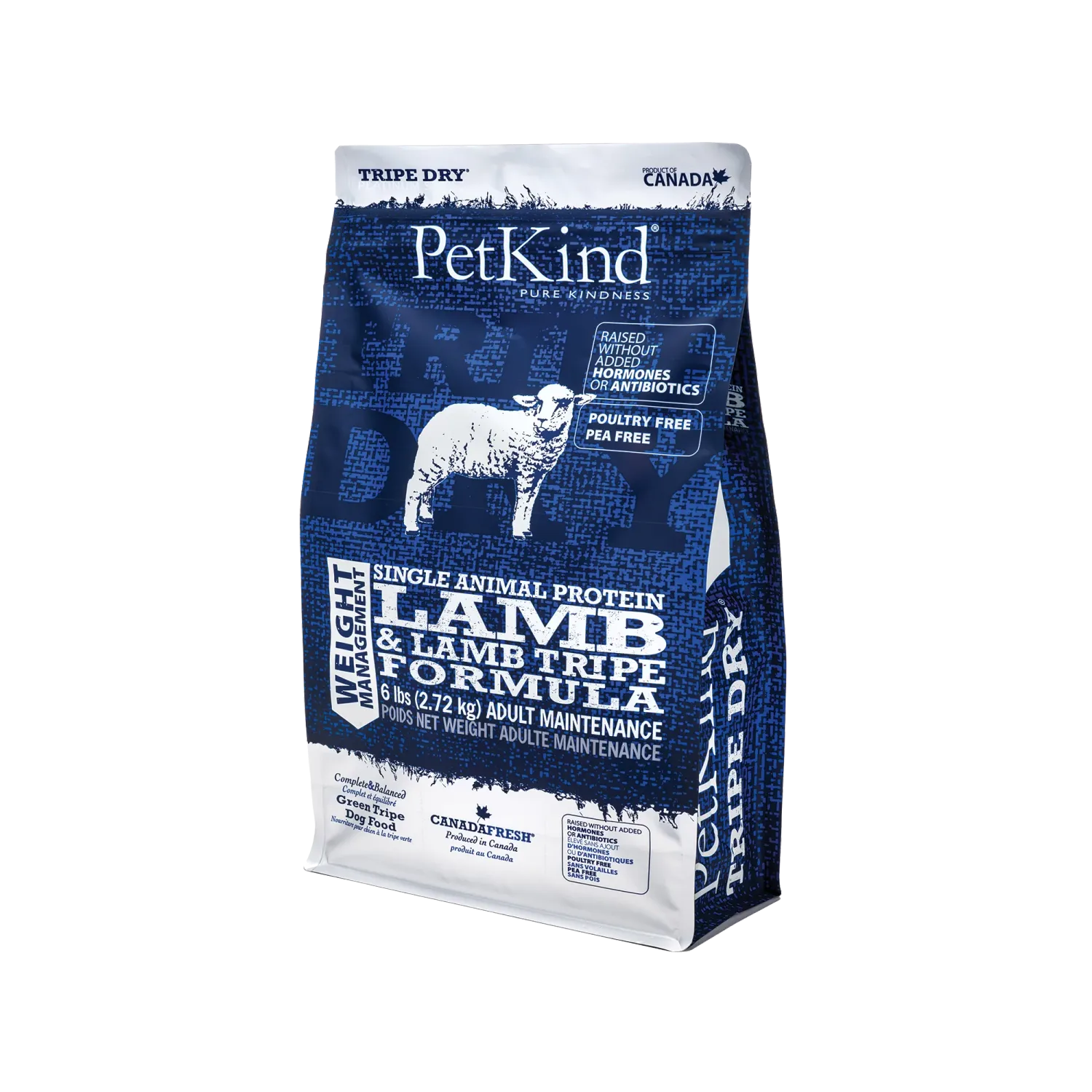 Petkind Dog Weight Management Lamb & Lamb Tripe Formula 6Lb/2.72Kg