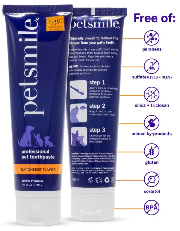 Petsmile Toothpaste 'Say Cheese' Flavour 4.2Oz