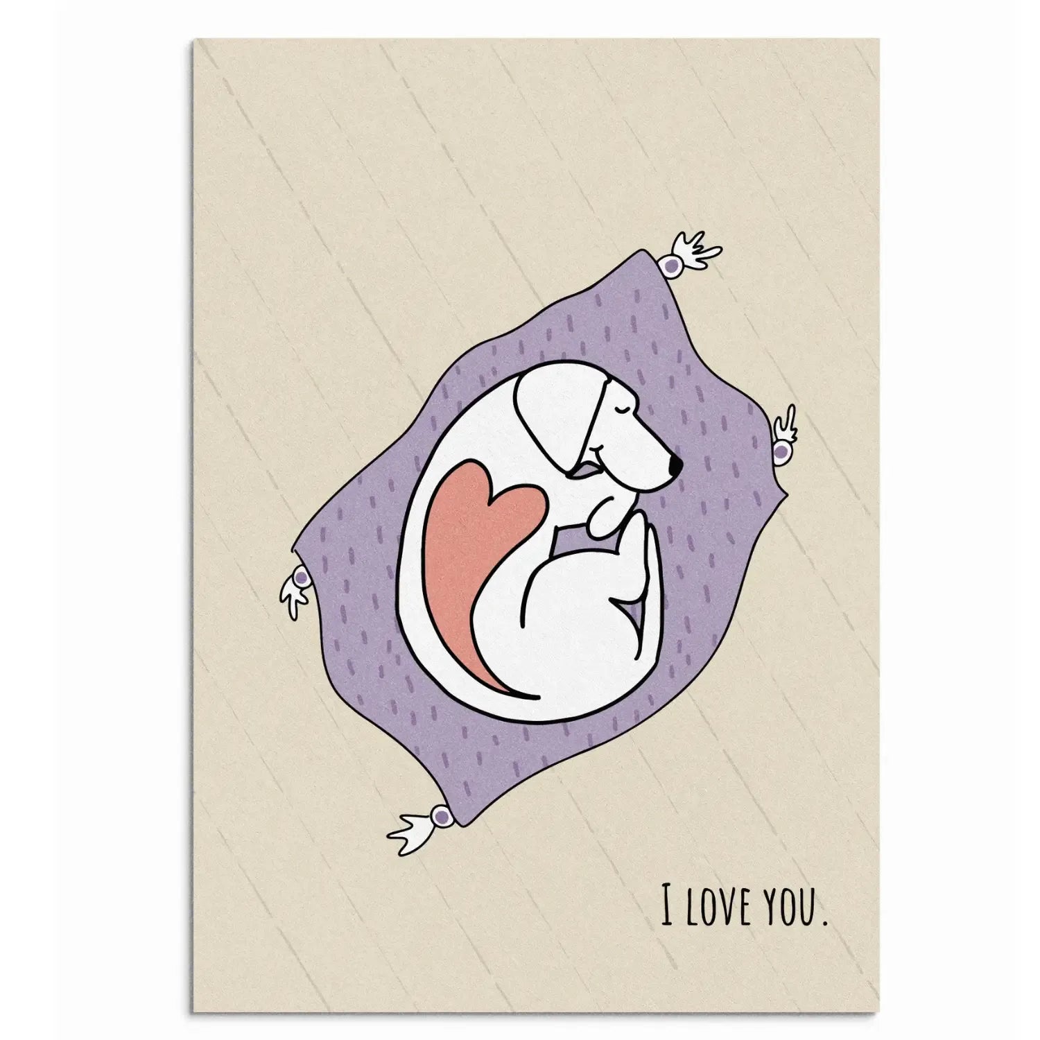 Poochie Post Edible Dog Card I Love You