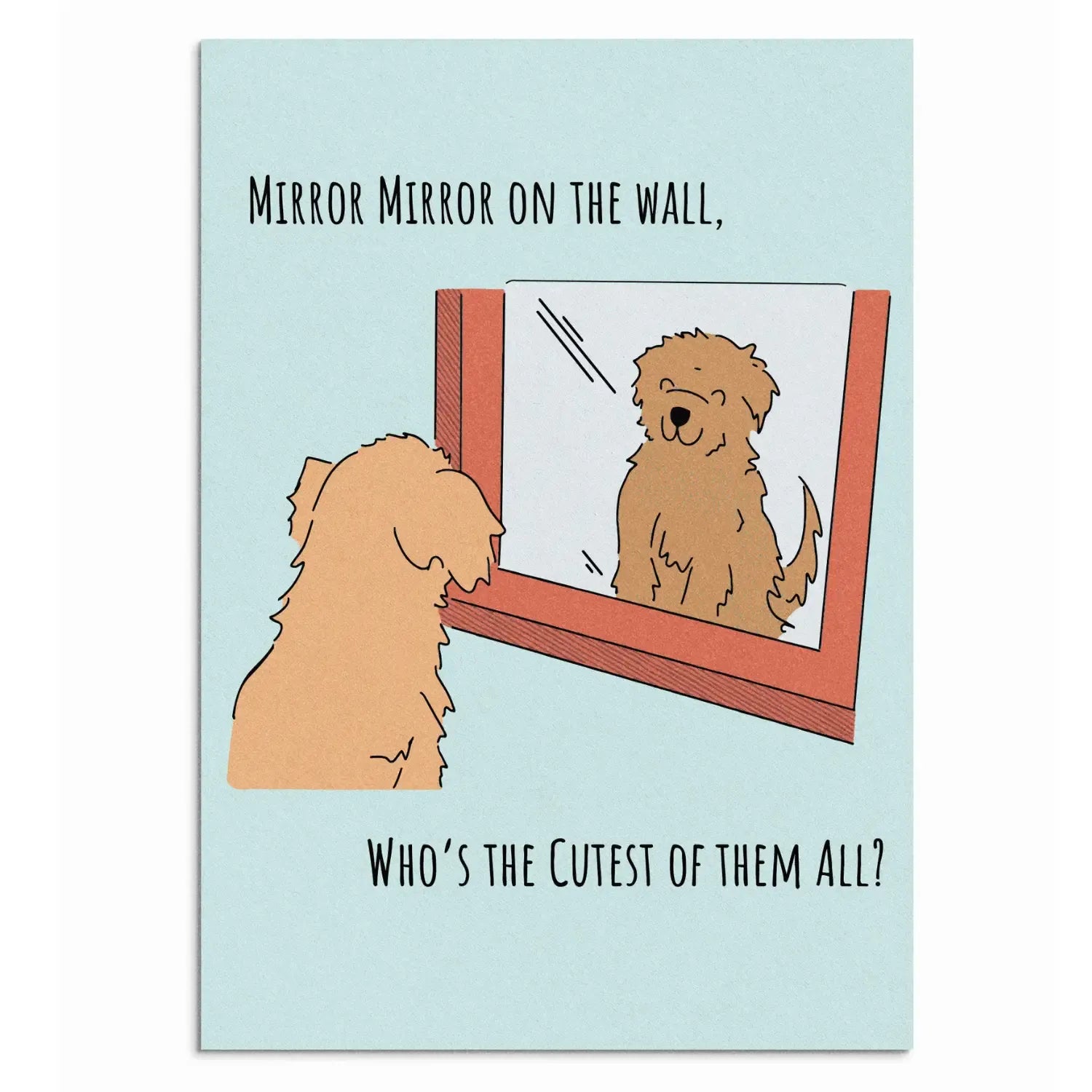Poochie Post Edible Dog Card Mirror Mirror Who's The Cutest