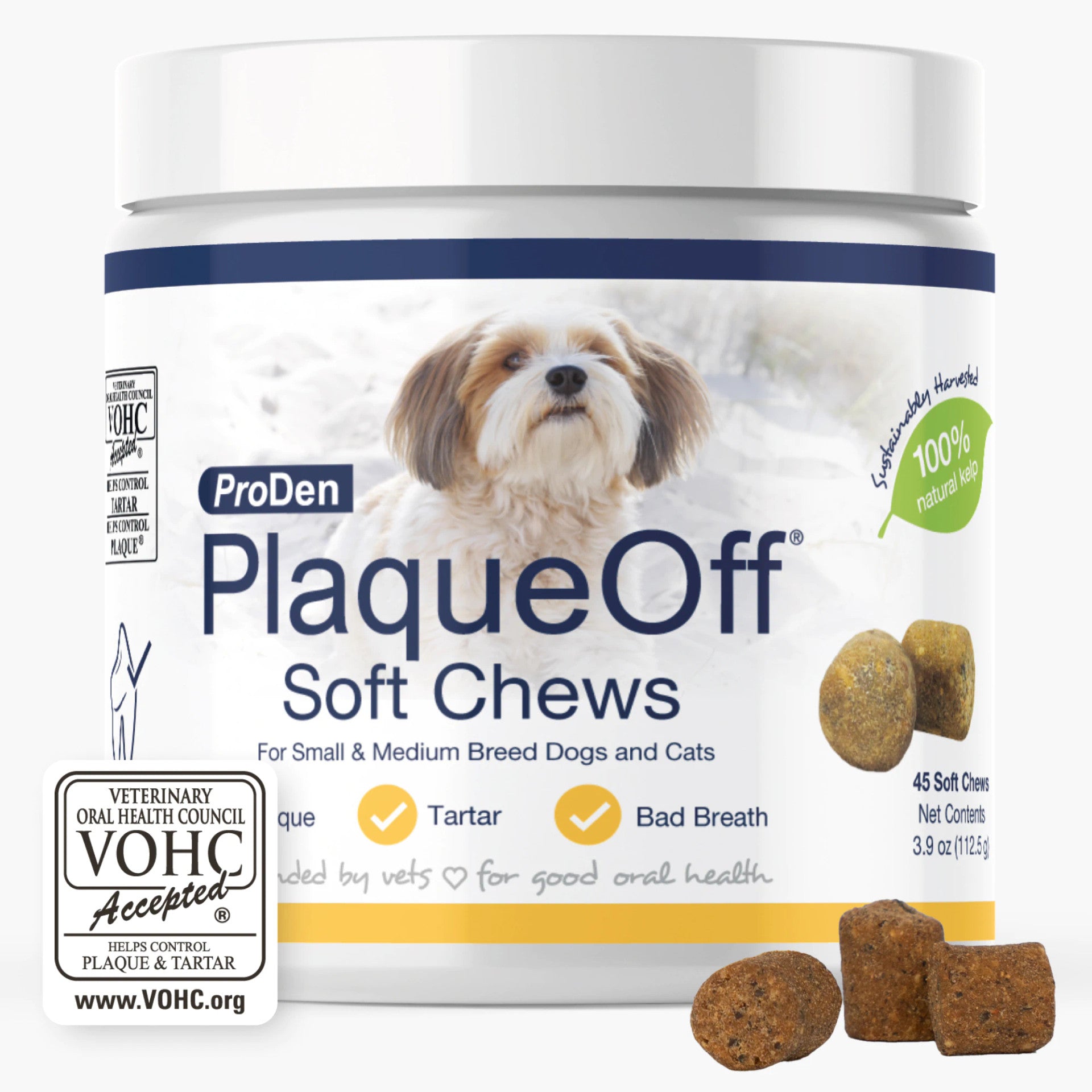 Proden Plaque Off Soft Chews Small/Medium Breed 45Ct