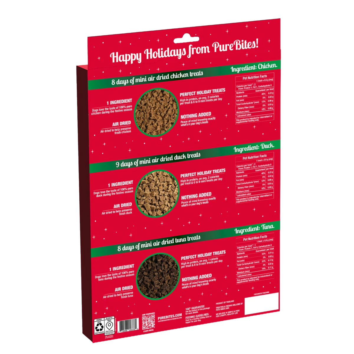 PureBites Dog Advent Calendar Chicken, Duck & Tuna 105g