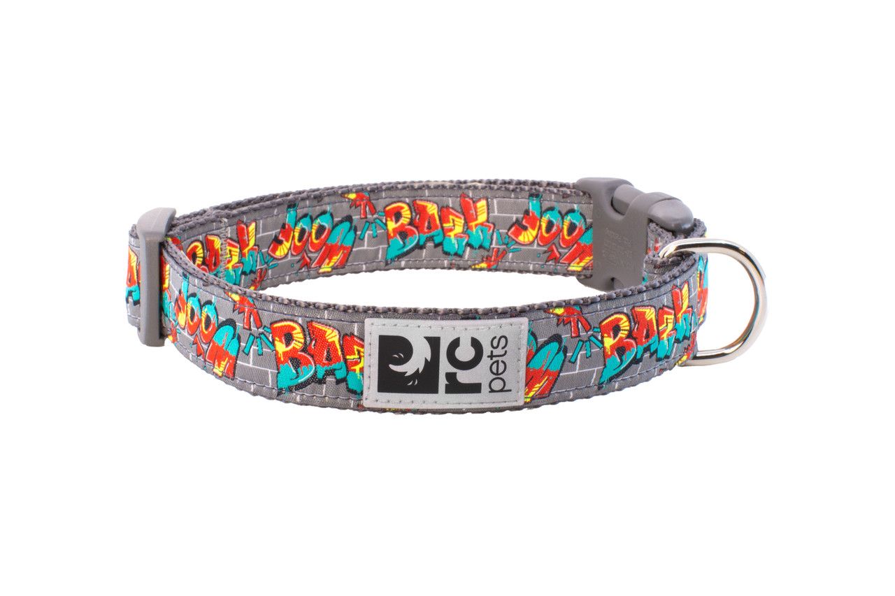 RC Pets Clip Collar Graffiti 1" Wide Large 15"-25"