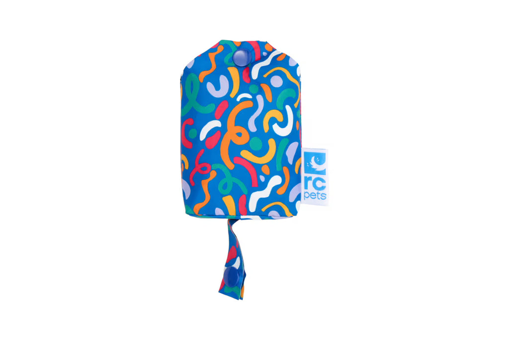 RC Pets Packable Rain Poncho Raindrops Medium - 17"