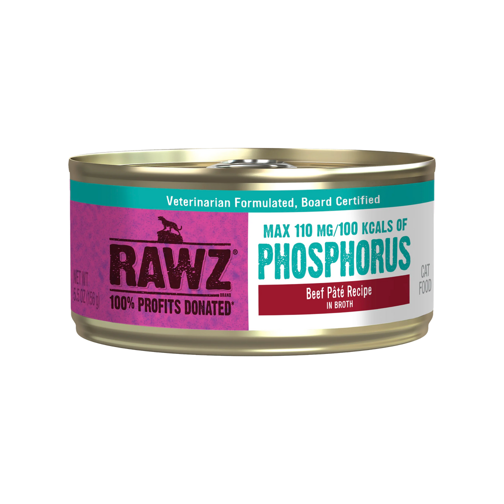 Rawz Cat Lower Phosphorus Beef Pate Recipe 5.5oz/155g