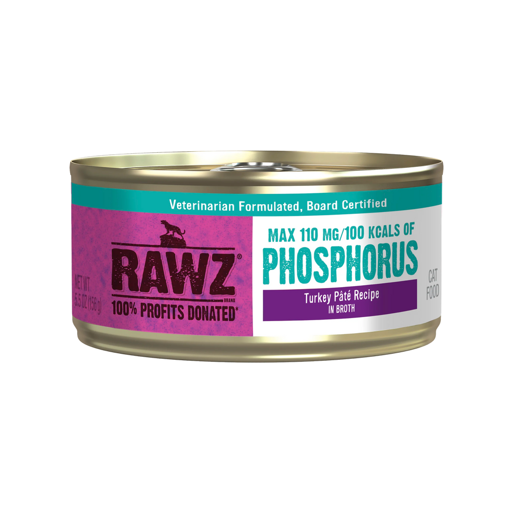 Rawz Cat Lower Phosphorus Turkey Recipe Pate 5.5oz/155g