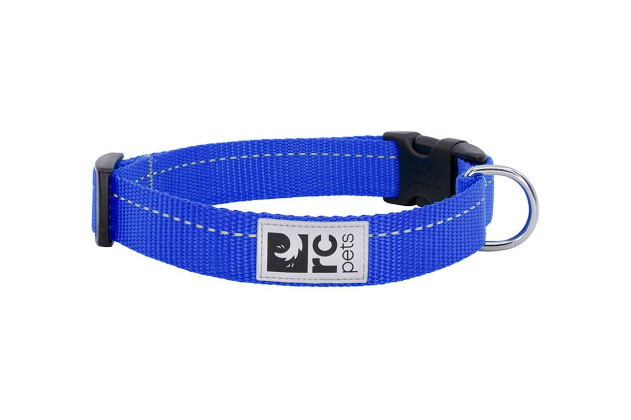 Rc Pets Primary Clip Collar Royal Blue 1" Wide Large 15"-25"