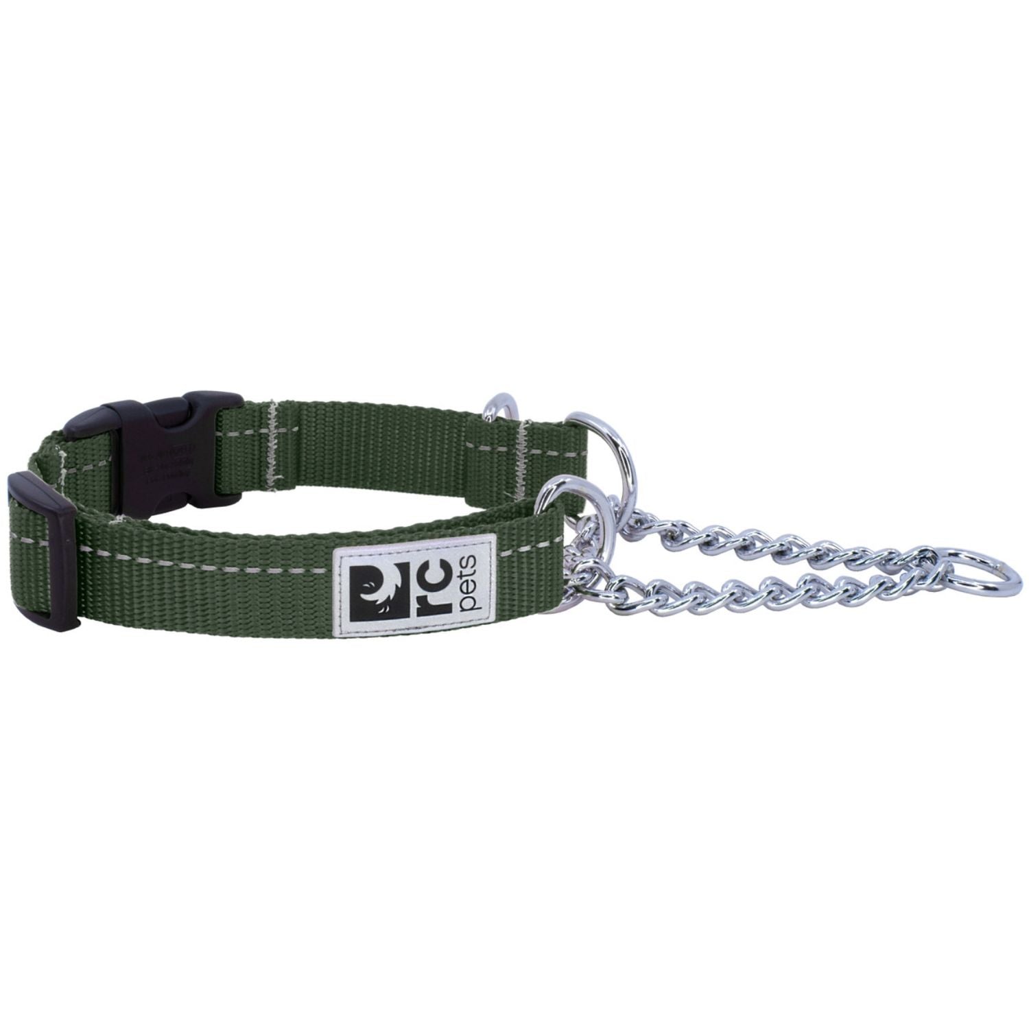Rc Pets Primary Training Clip Collar Dark Olive 1" Wide Medium 14"-19"