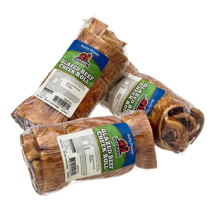Redbarn Beef Cheek Roll Bully Flavor Small/Medium