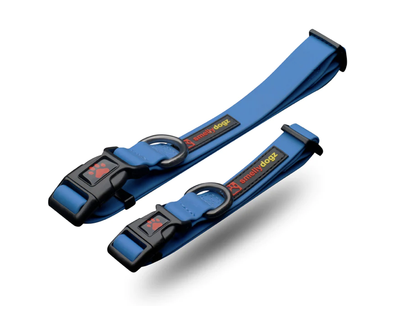 Smellydogz Adjustable Comfort Collar Blue 3/4" Wide Small