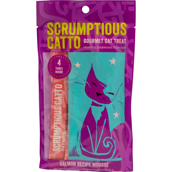 Scrumptious Catto Salmon Recipe Mousse 0.5oz X 4 Tubes