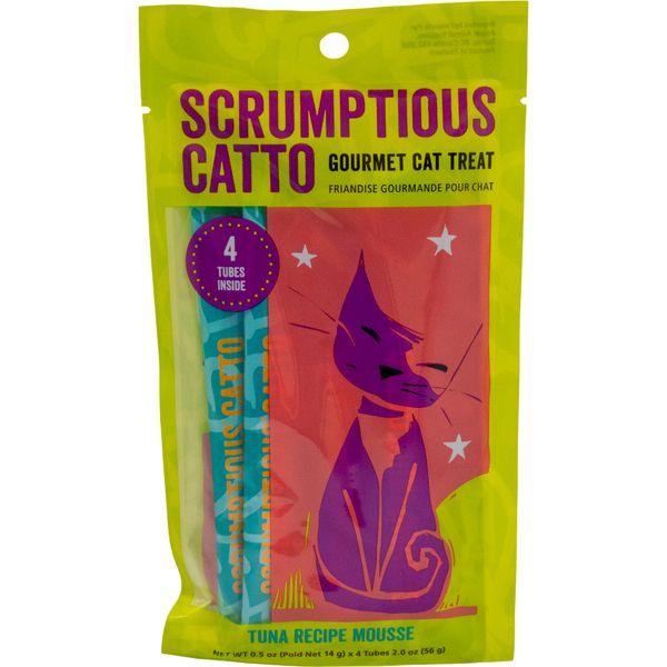 Scrumptious Catto Tuna Recipe Mousse 0.5Oz X 4 Tubes