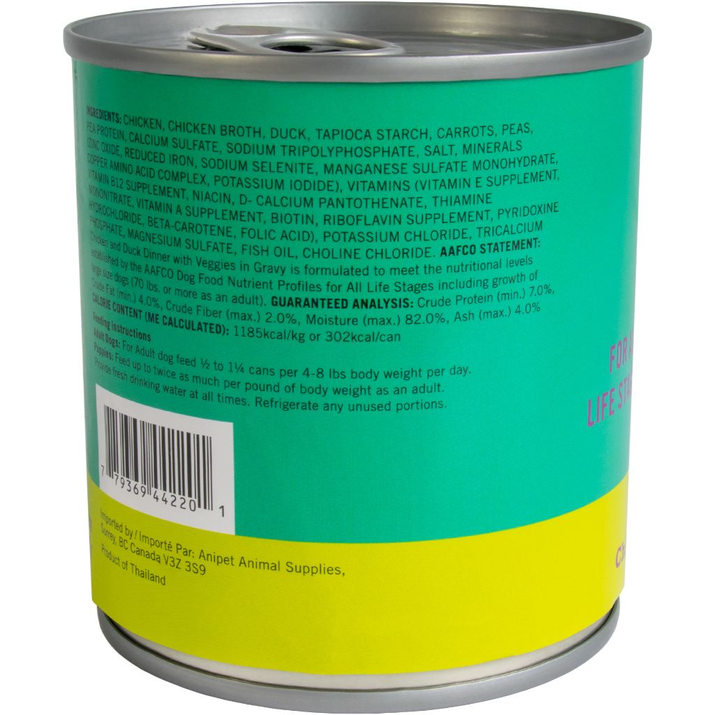 Scrumptious Doggo Cluck & Quack Chicken & Duck Dinner With Veggies In Gravy 9Oz