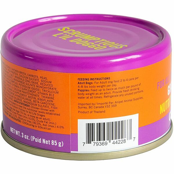 Scrumptious L'Il Doggo Chillin' Chicken Chicken Dinner With Veggies In Gravy 3Oz