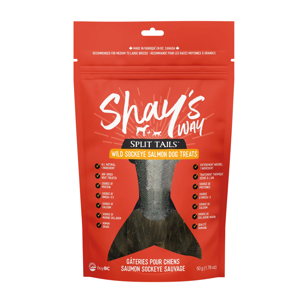 Shay's Way Split Tails Wild Sockeye Salmon Dog Treats 50g/1.76oz