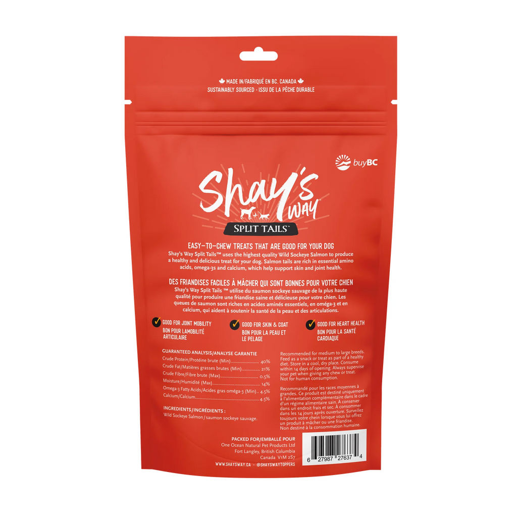 Shay's Way Split Tails Wild Sockeye Salmon Dog Treats 50g/1.76oz