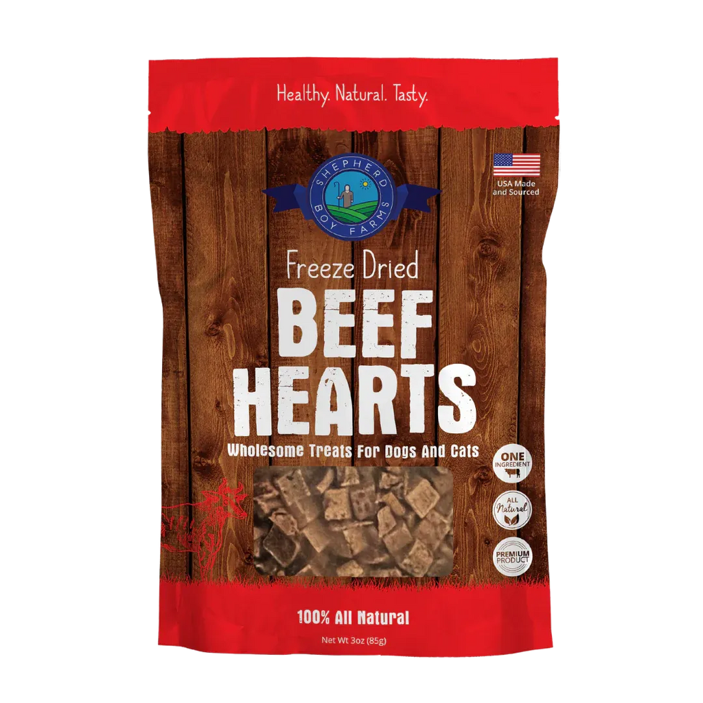 Shepherd Boy Farms Freeze Dried Beef Hearts 3Oz/85G