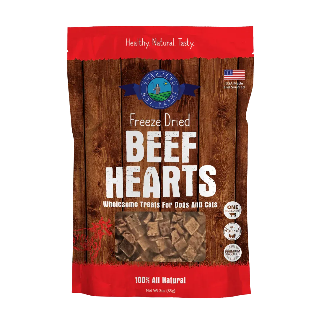 Shepherd Boy Farms Freeze Dried Beef Hearts 3Oz/85G