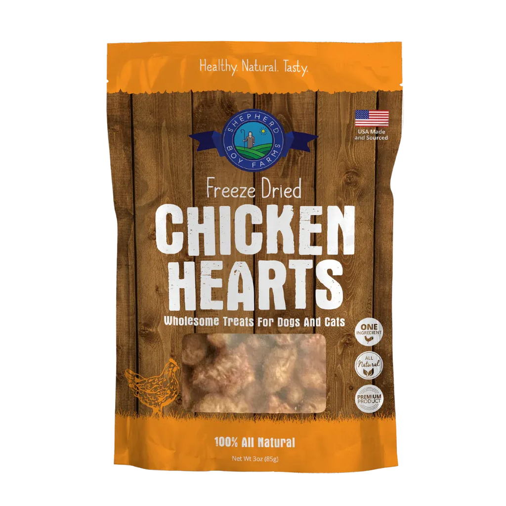 Shepherd Boy Farms Freeze Dried Chicken Hearts 8Oz/227G