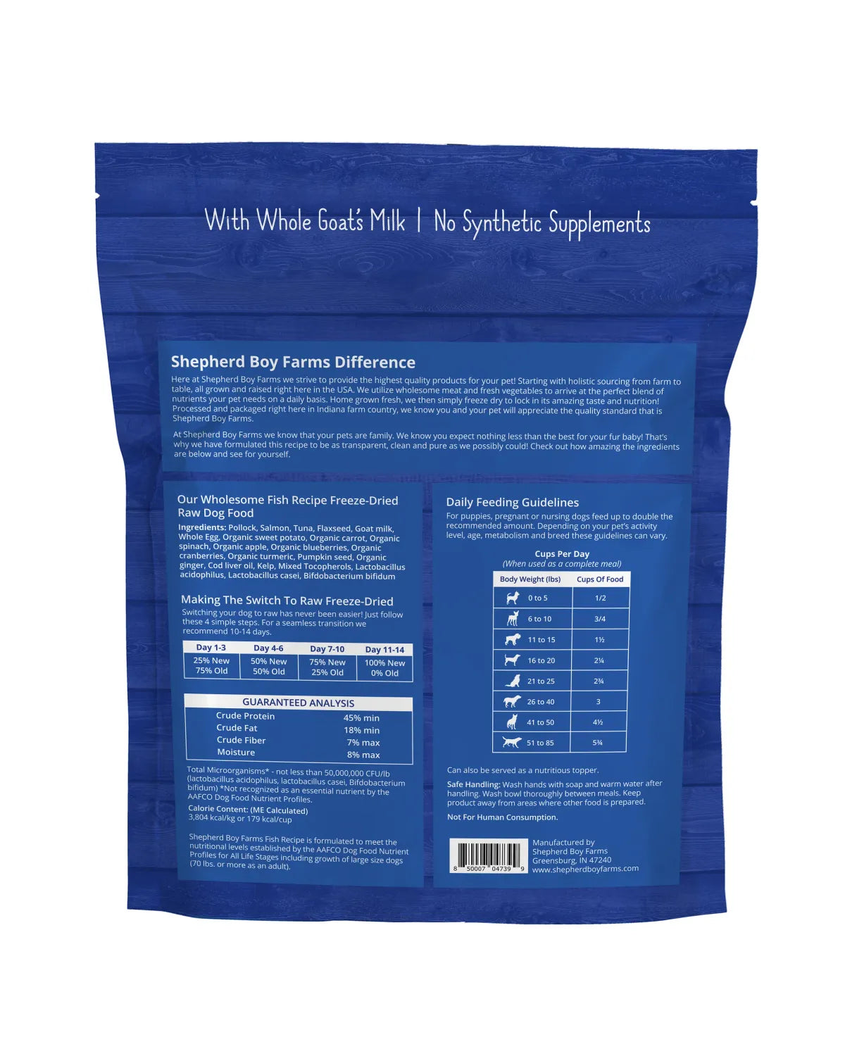 Shepherd Boy Farms Freeze Dried Raw Fish Recipe 14Oz/397G