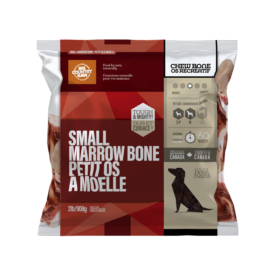 Big Country Raw Beef Marrow Bone Small 2Lb/908G