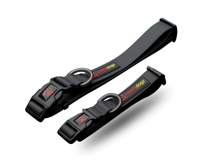 Smellydogz Adjustable Comfort Collar Black 1" Wide Large