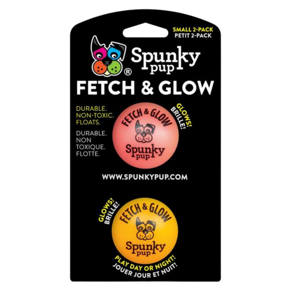 Spunky Pup Fetch & Glow Small 2Pk