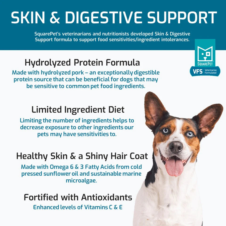 Square Pet Vfs Skin & Digestive Support 4.4Lb/2Kg