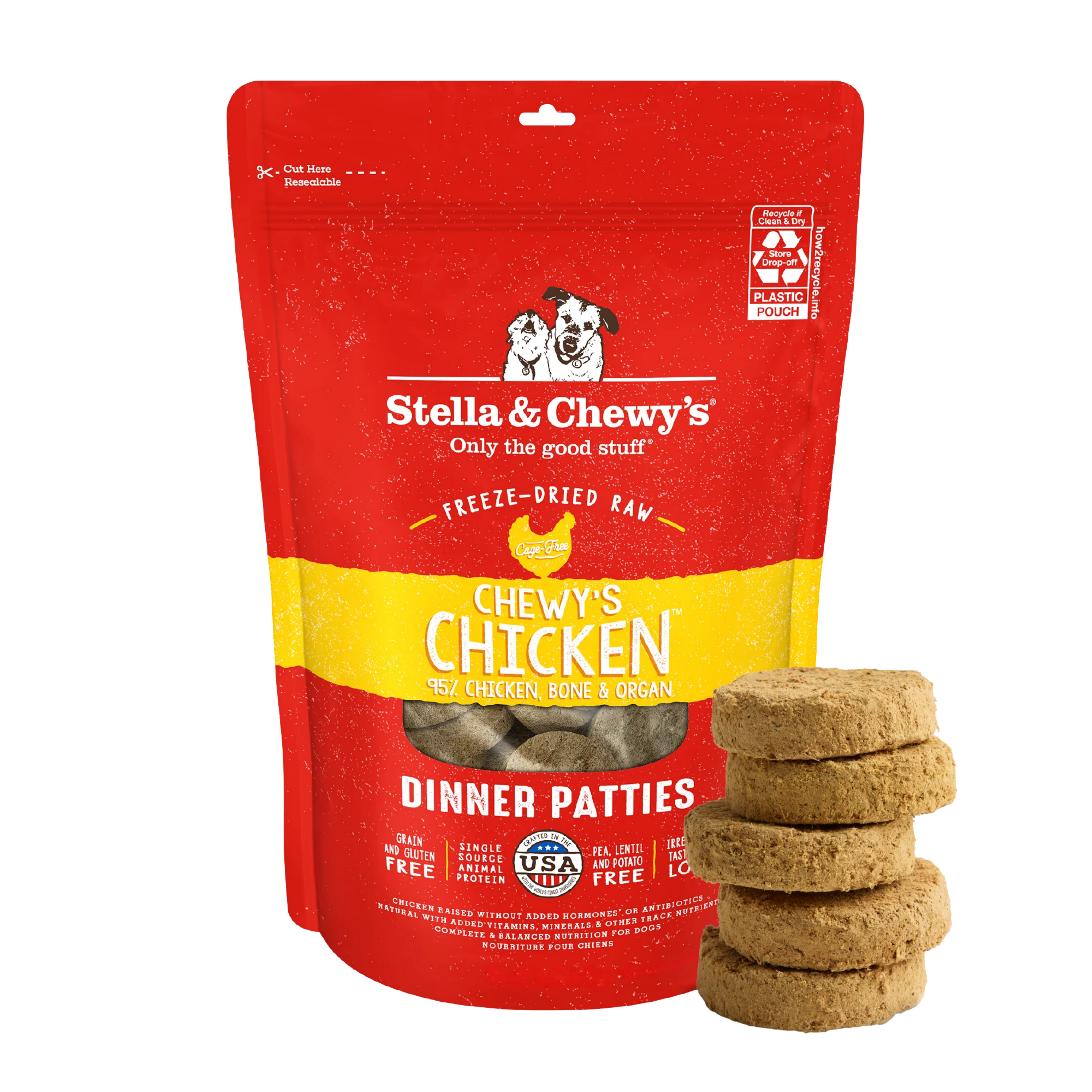 Stella & Chewy Dog Freeze Dried Dinner Patties Chicken 14Oz/397G