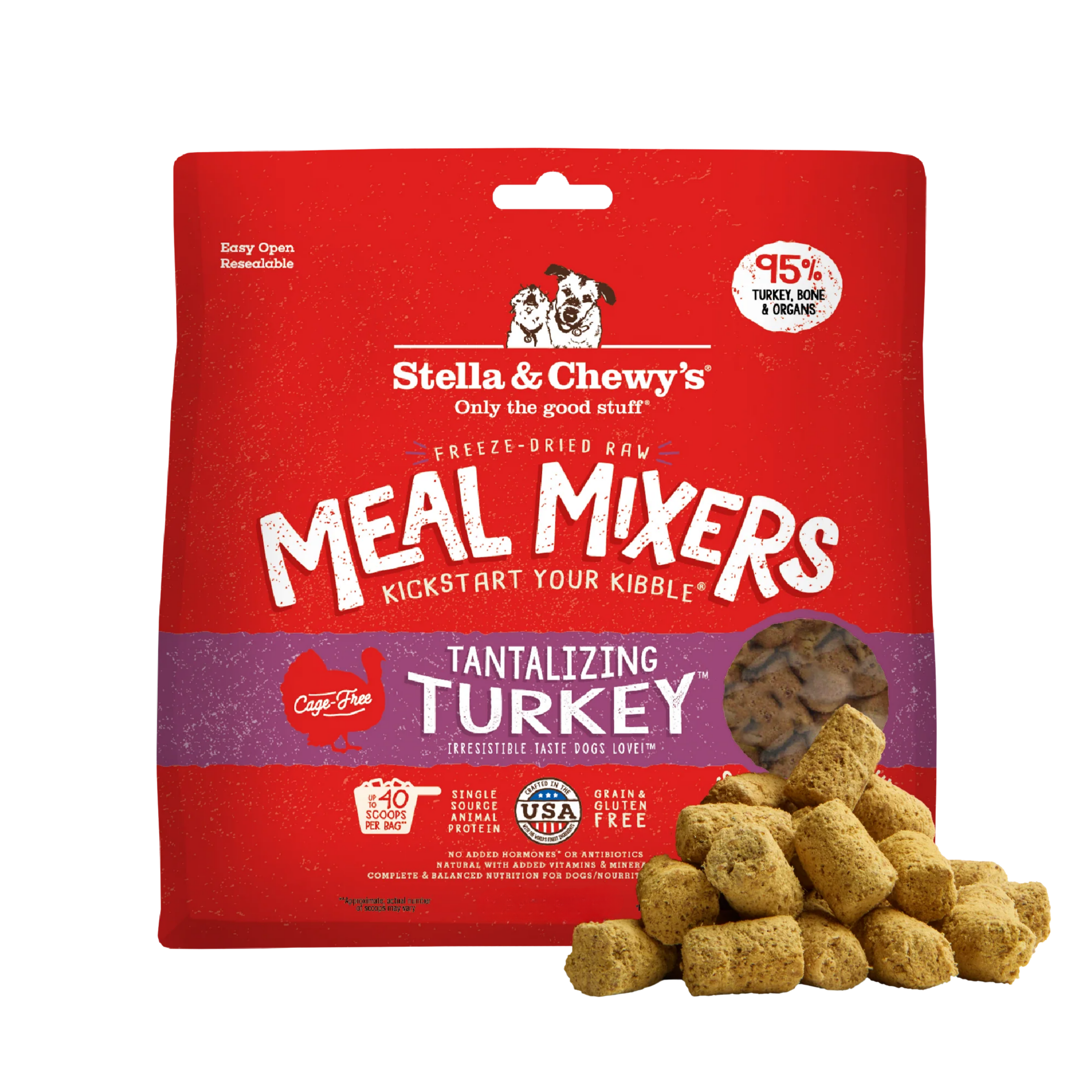 Stella & Chewy Dog Freeze Dried Meal Mixers Tantalizing Turkey 3.5oz/99g