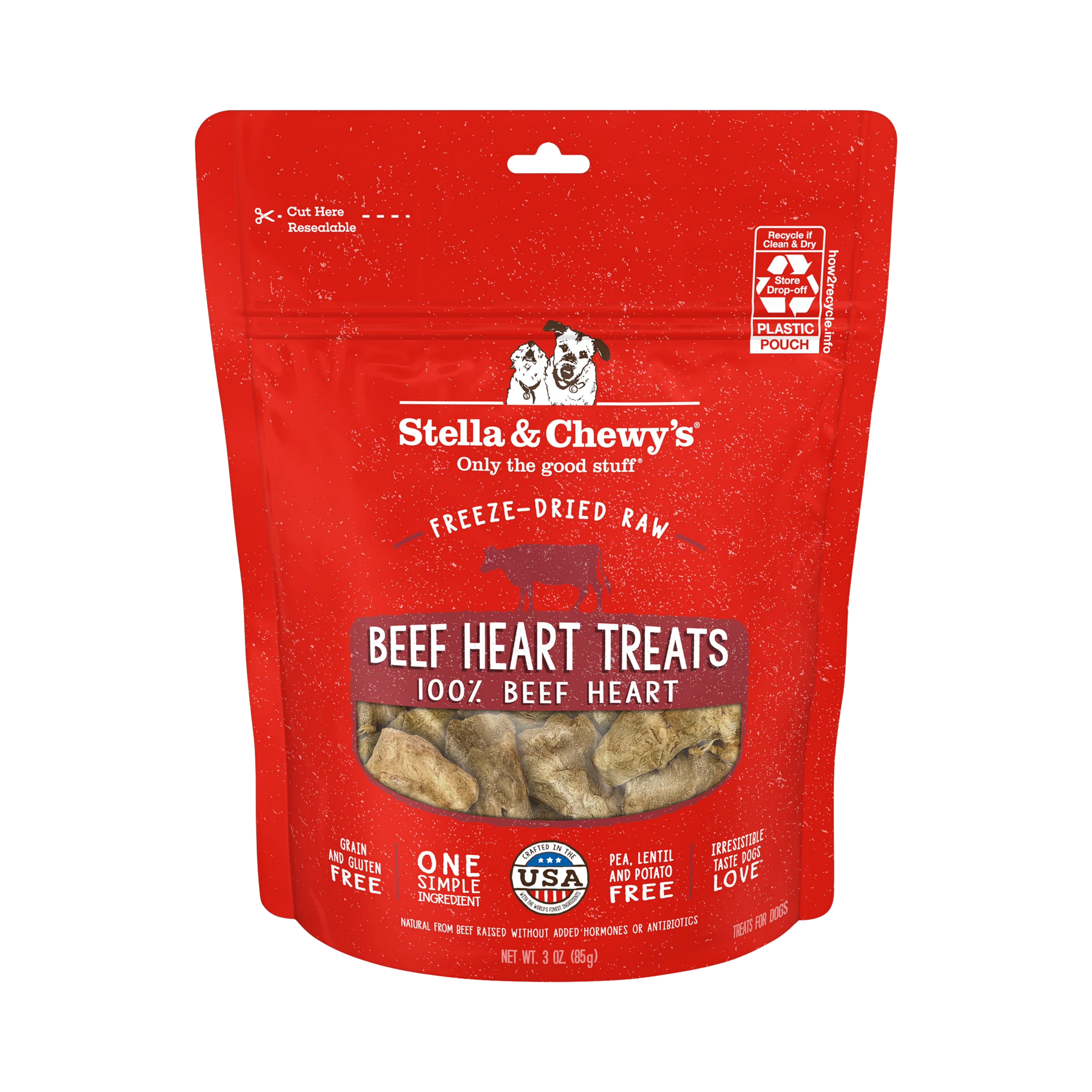 Stella & Chewy Freeze Dried Beef Hearts 3oz