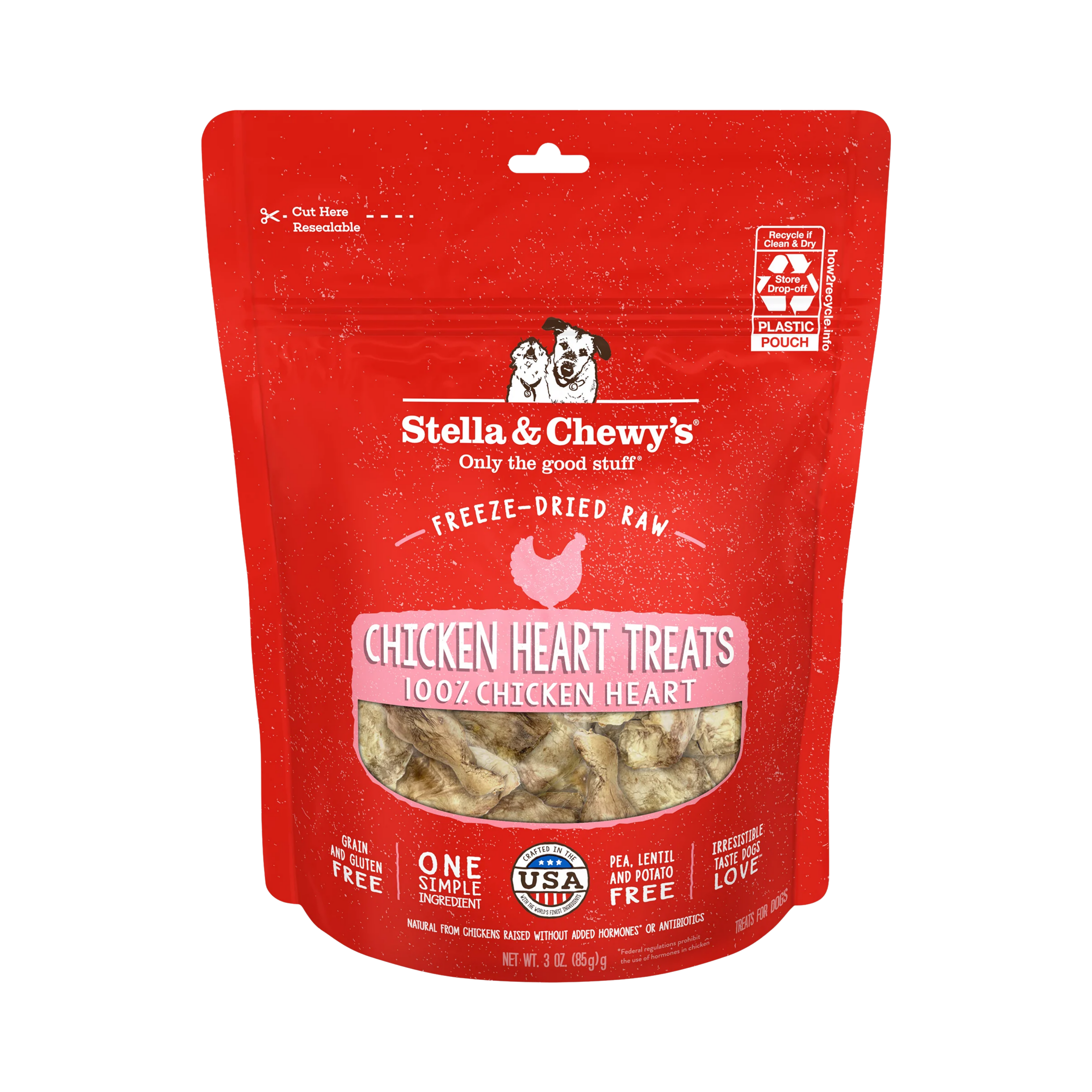 Stella & Chewy Freeze Dried Chicken Hearts 3oz