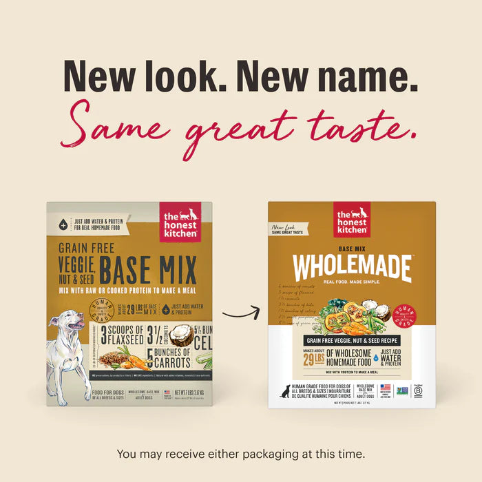 The Honest Kitchen Dehydrated Grain Free Veggie, Nut & Seed Base Mix 7Lb