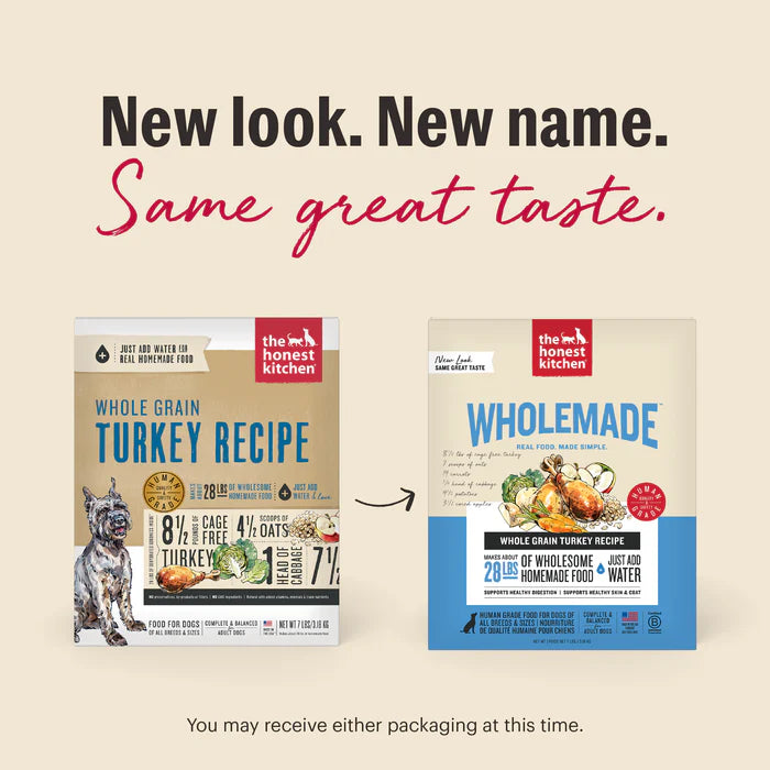 The Honest Kitchen Dehydrated Whole Grain Turkey Recipe 4Lb