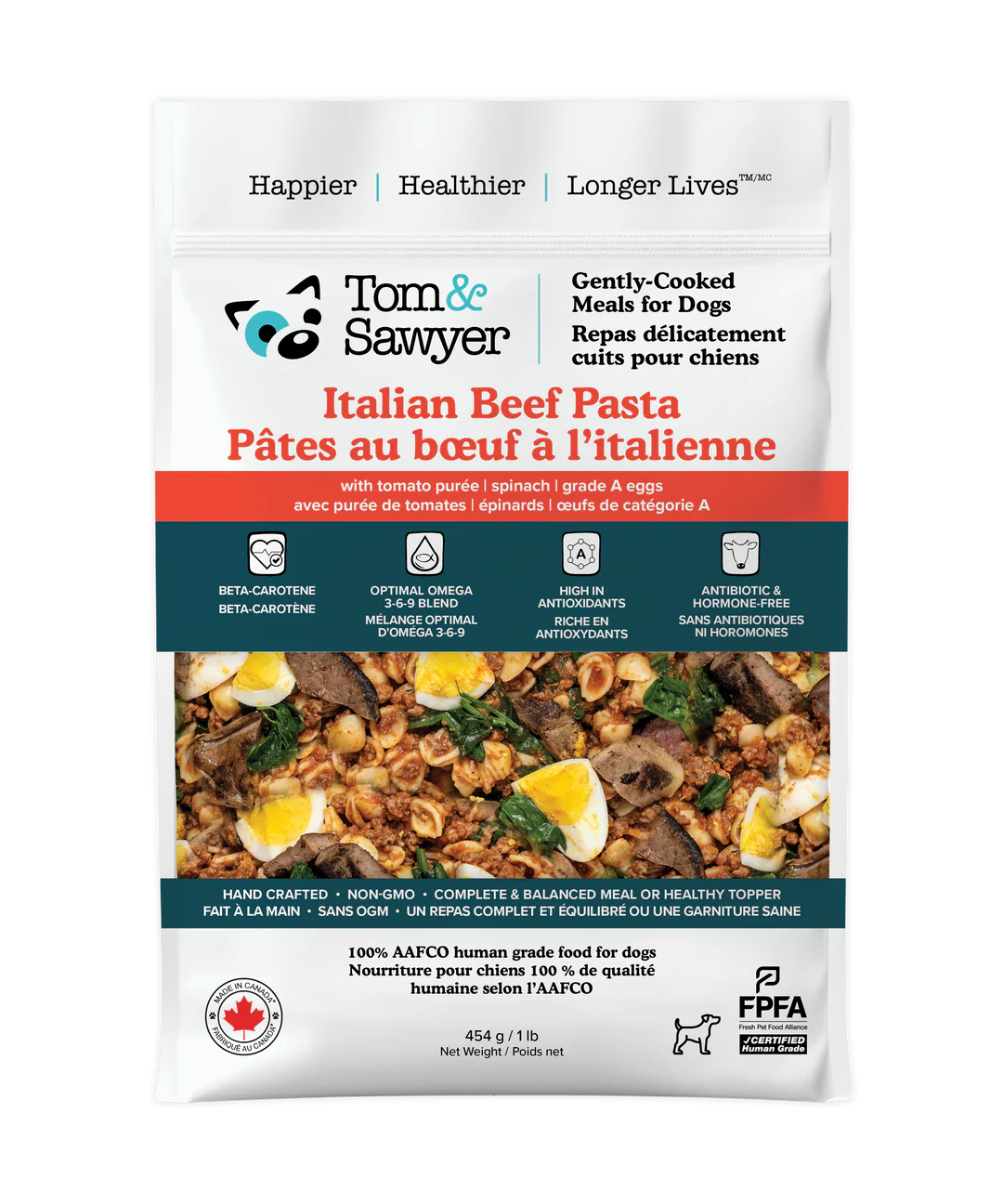 Tom & Sawyer Italian Beef Pasta 16Oz/454G