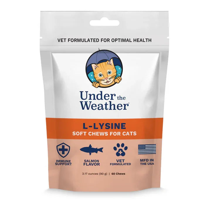 Under The Weather Cat L-Lysine Soft Chews 60ct 3.17oz/90g