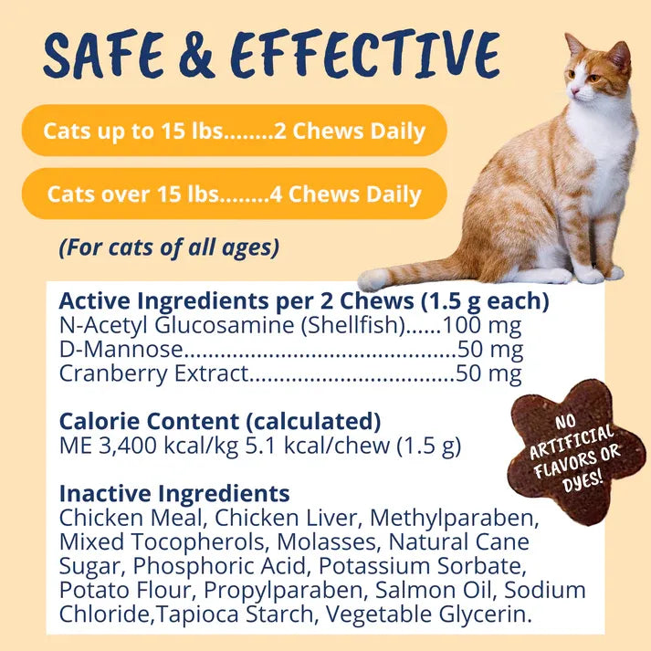 Under The Weather Cat Urinary Soft Chews 60ct 3.17oz/90g