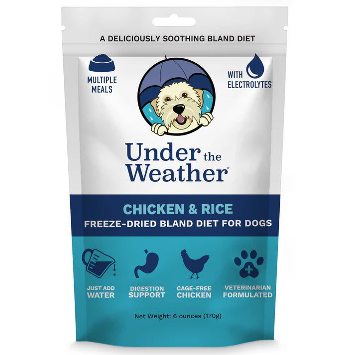 Under The Weather Freeze Dried Bland Diet For Dogs Chicken & Rice 6oz/170g
