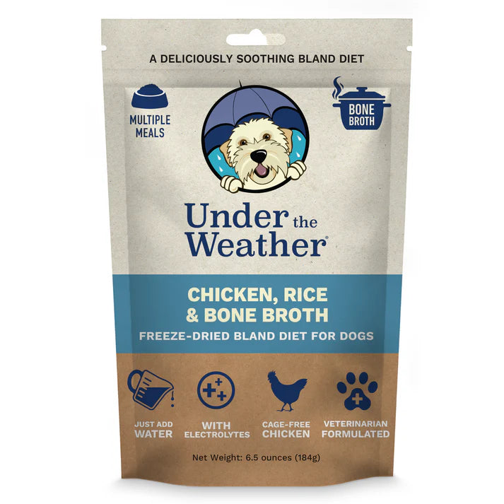Under The Weather Freeze Dried Bland Diet For Dogs Chicken, Rice & Bone Broth 6oz/170g