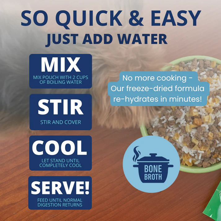 Under The Weather Freeze Dried Bland Diet For Dogs Chicken, Rice & Bone Broth 6oz/170g