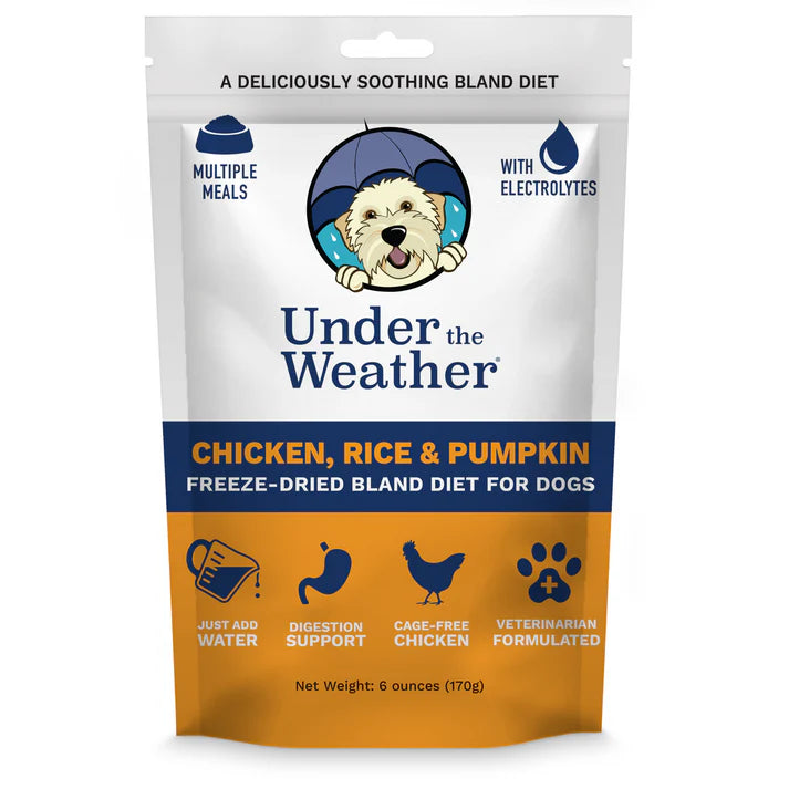 Under The Weather Freeze Dried Bland Diet For Dogs Chicken, Rice & Pumpkin 6oz/170g