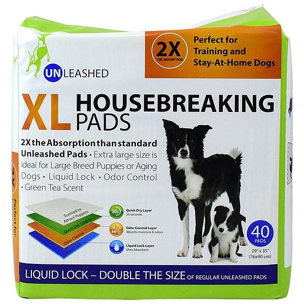 Unleashed Housebreaking Pads X-Large 29"x35" 40pk