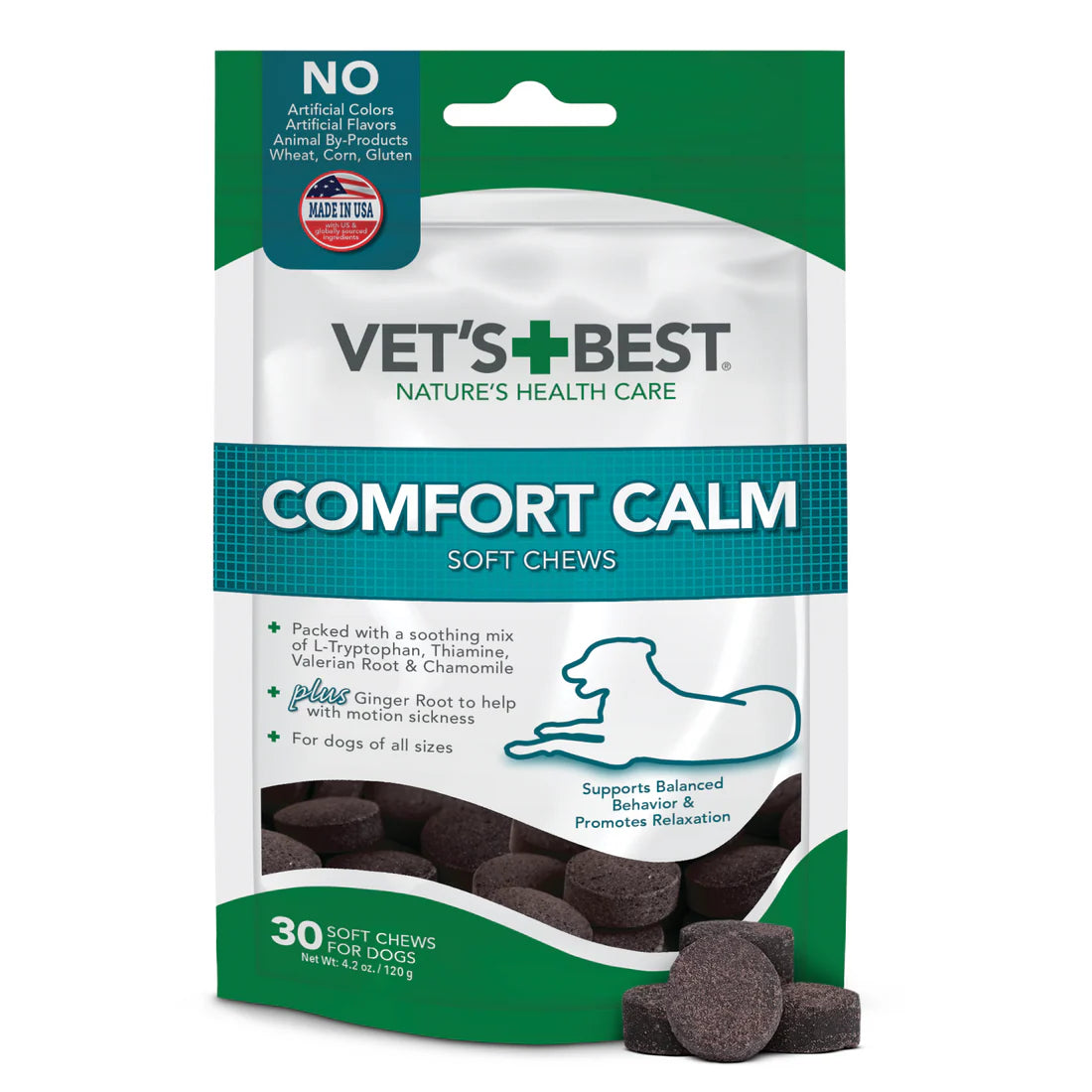 Vet'S Best Dog  Comfort Calm Soft Chews 30Ct 4.2Oz/120G