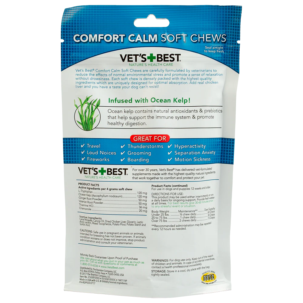 Vet'S Best Dog  Comfort Calm Soft Chews 30Ct 4.2Oz/120G