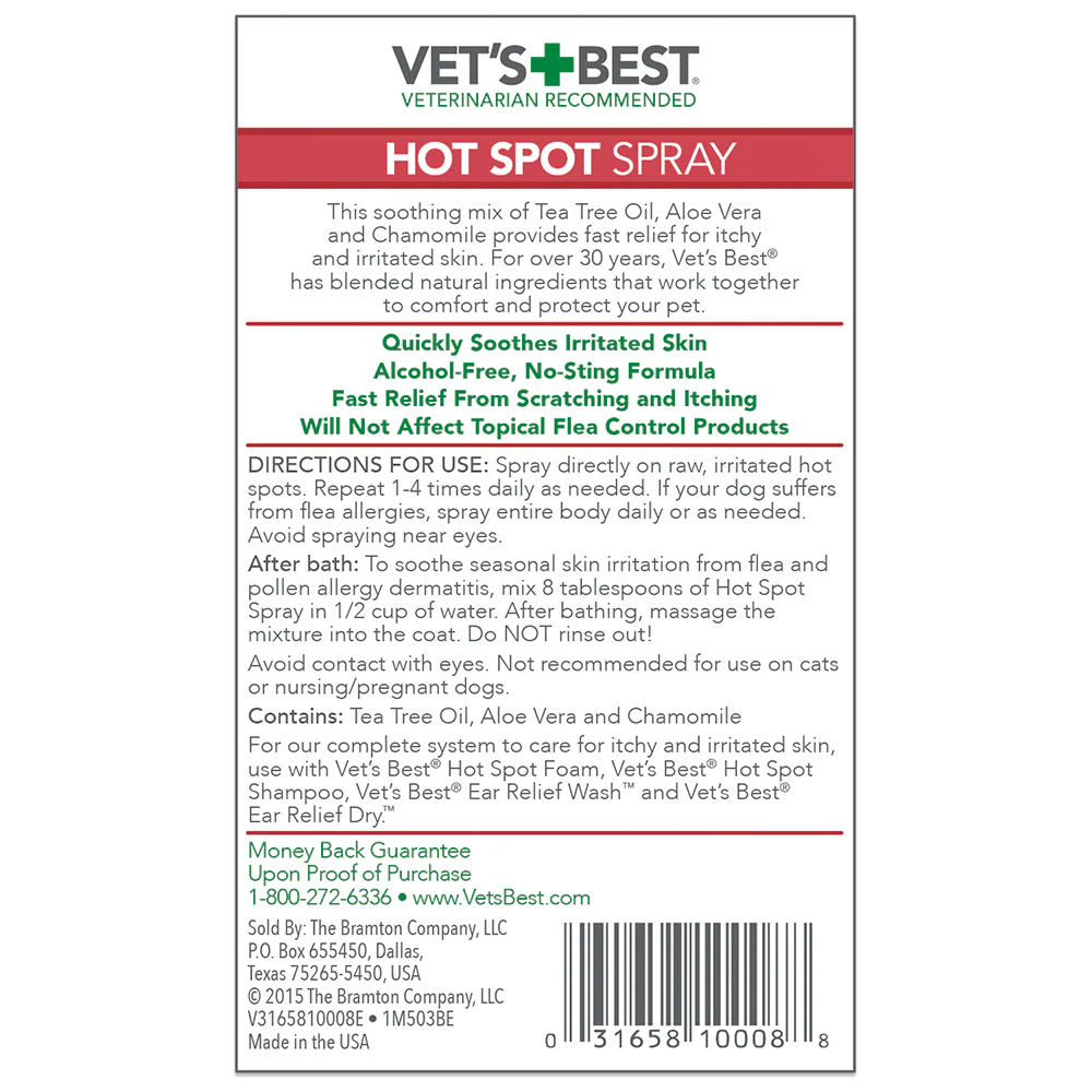 Vet'S Best Hot Spot Spray 16Fl Oz